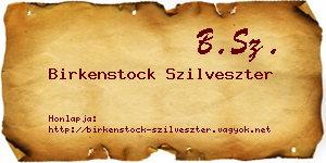 Birkenstock Szilveszter névjegykártya